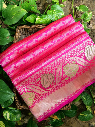 Handloom Banarasi Katan Shikargah Saree