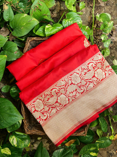 Pure Katan Silk Handwoven Banarasi Kadwa Saree