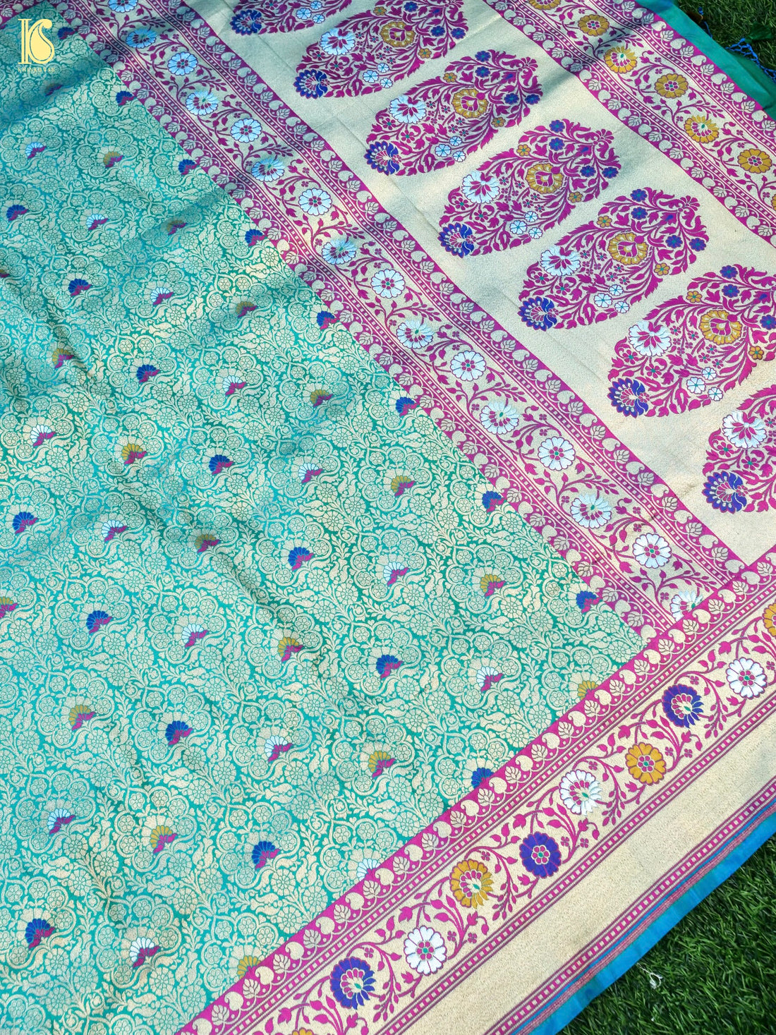 Handloom Banarasi Katan Silk Zari Tanchoi Saree