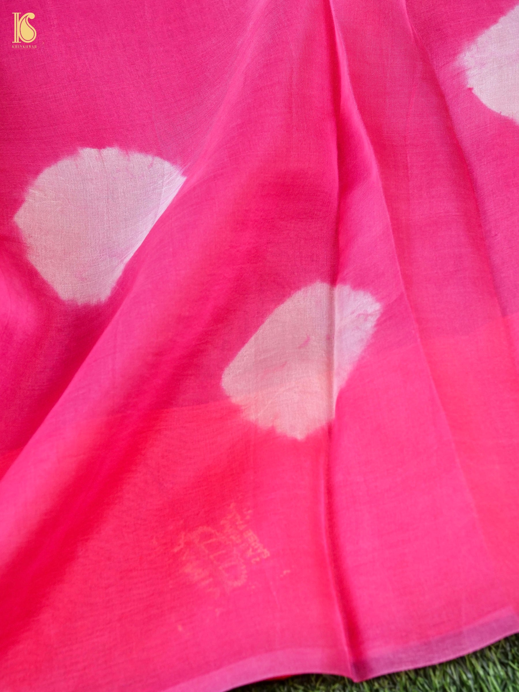 Red &amp; Pink Pure Organza Saree