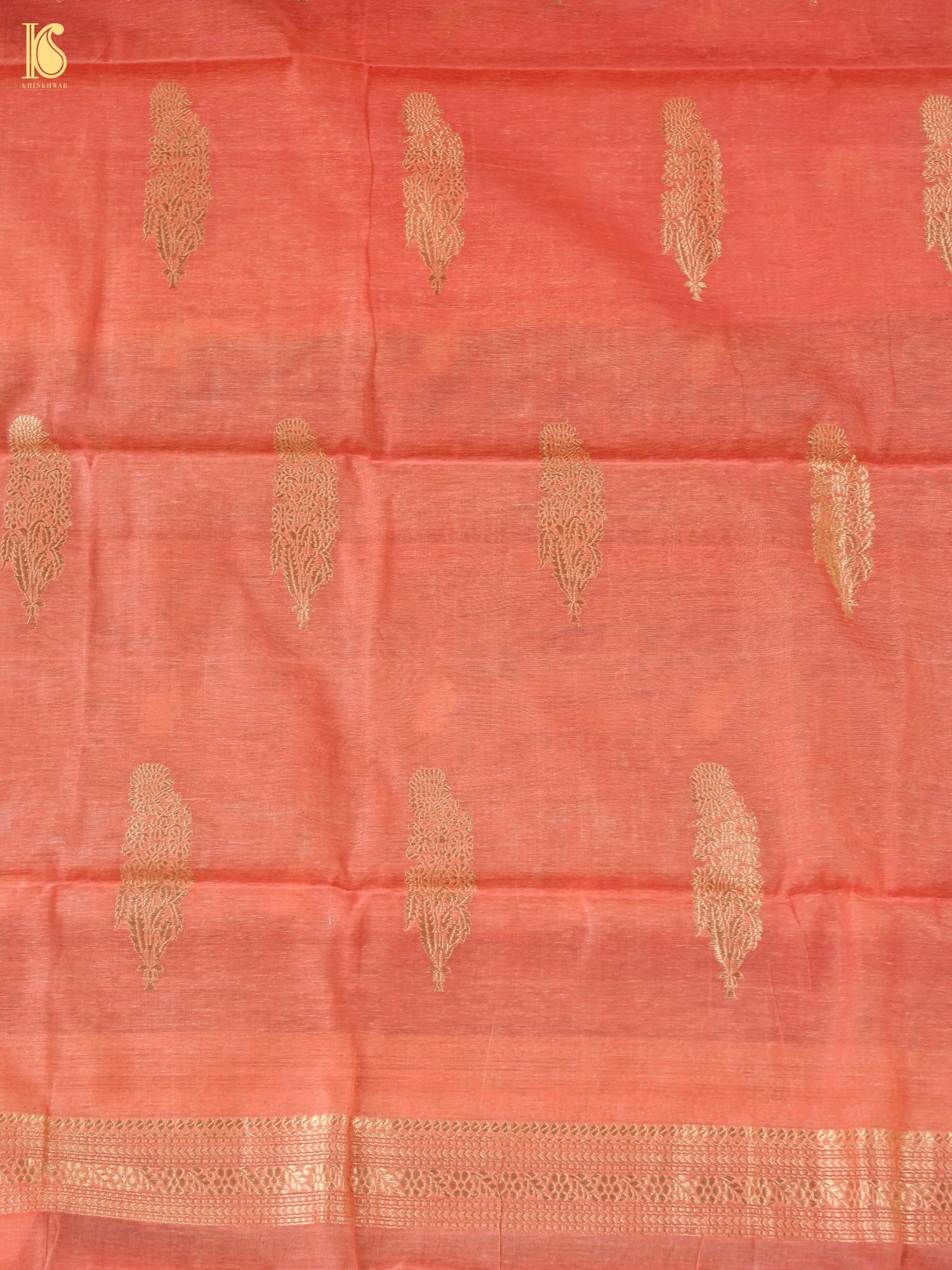 Handloom Pure Cotton White Kadwa Banarasi Suit Fabric Set