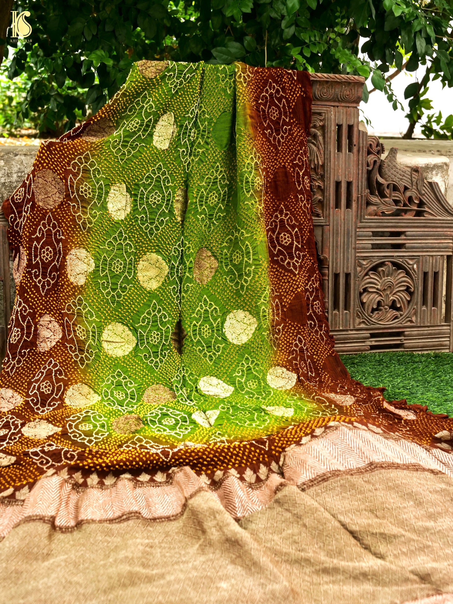 Banarasi Georgette Bandhani Saree