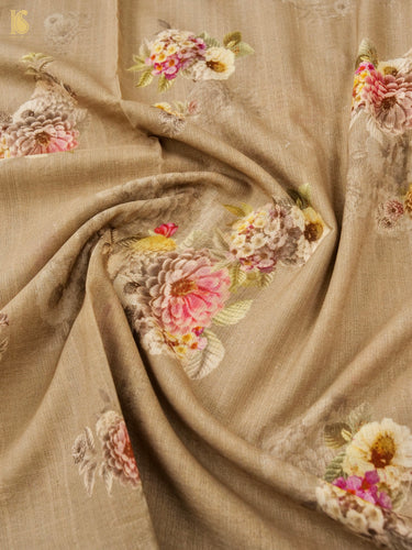 Moonga Tussar Silk Print Fabric