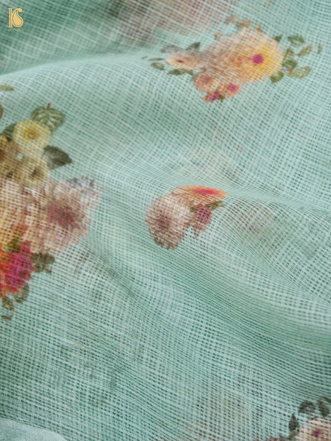 Pure Kota Silk Print Floral Fabric