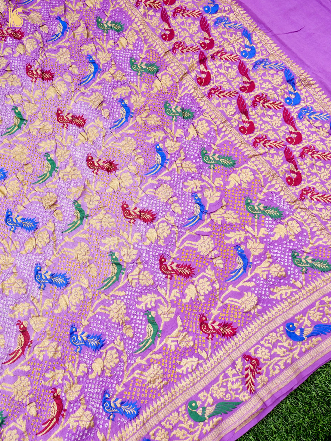 Banarasi Georgette Bandhani Birds Dupatta