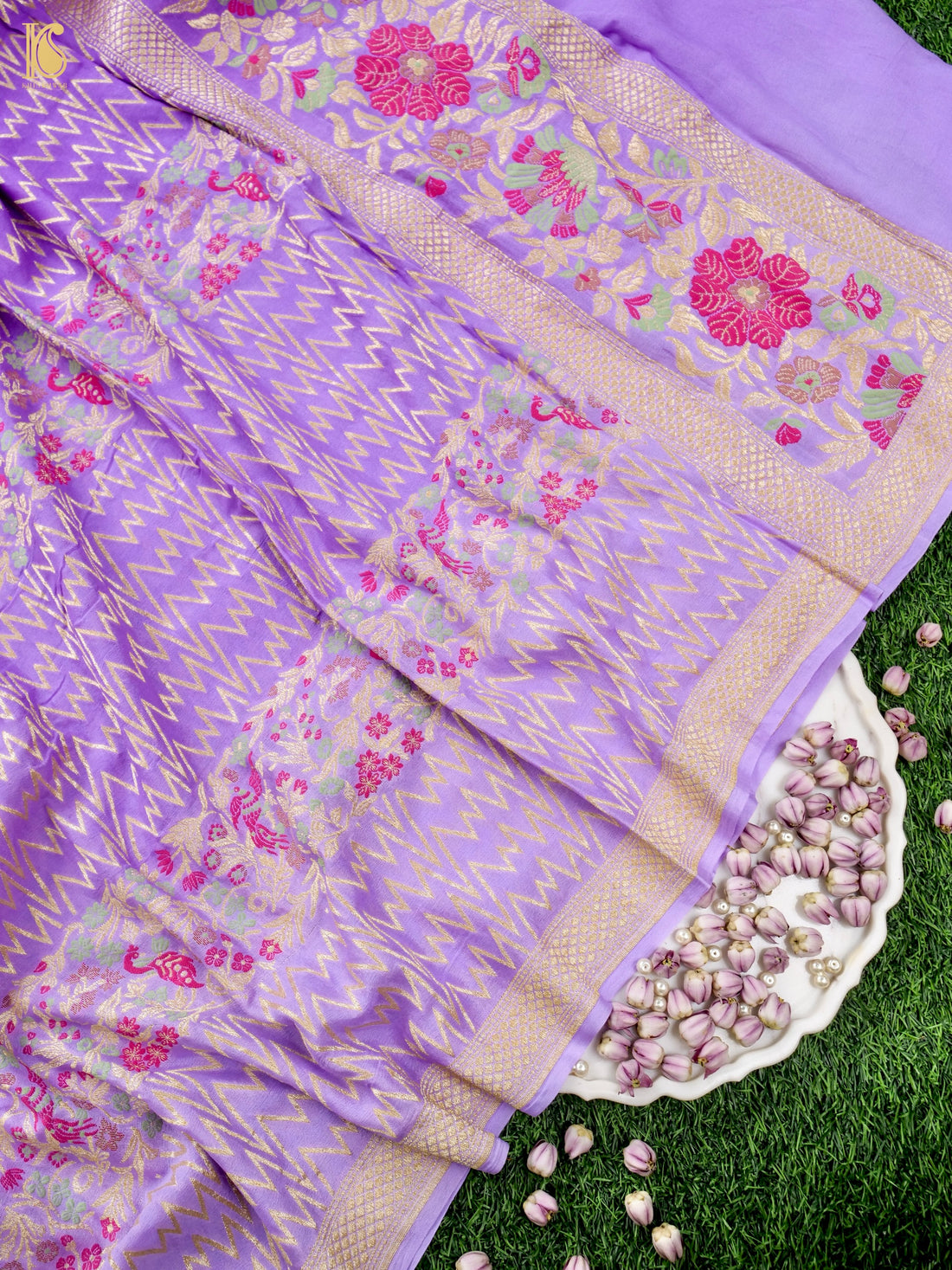 Pure Georgette Silk Meenakari Banarasi Jaal Dupatta