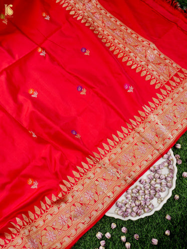 Handloom Banarasi Katan Silk Kadwa Ektara Kumudini Dupatta