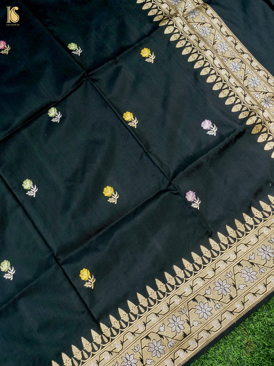 Handloom Banarasi Katan Silk Kadwa Ektara Kumudini Dupatta