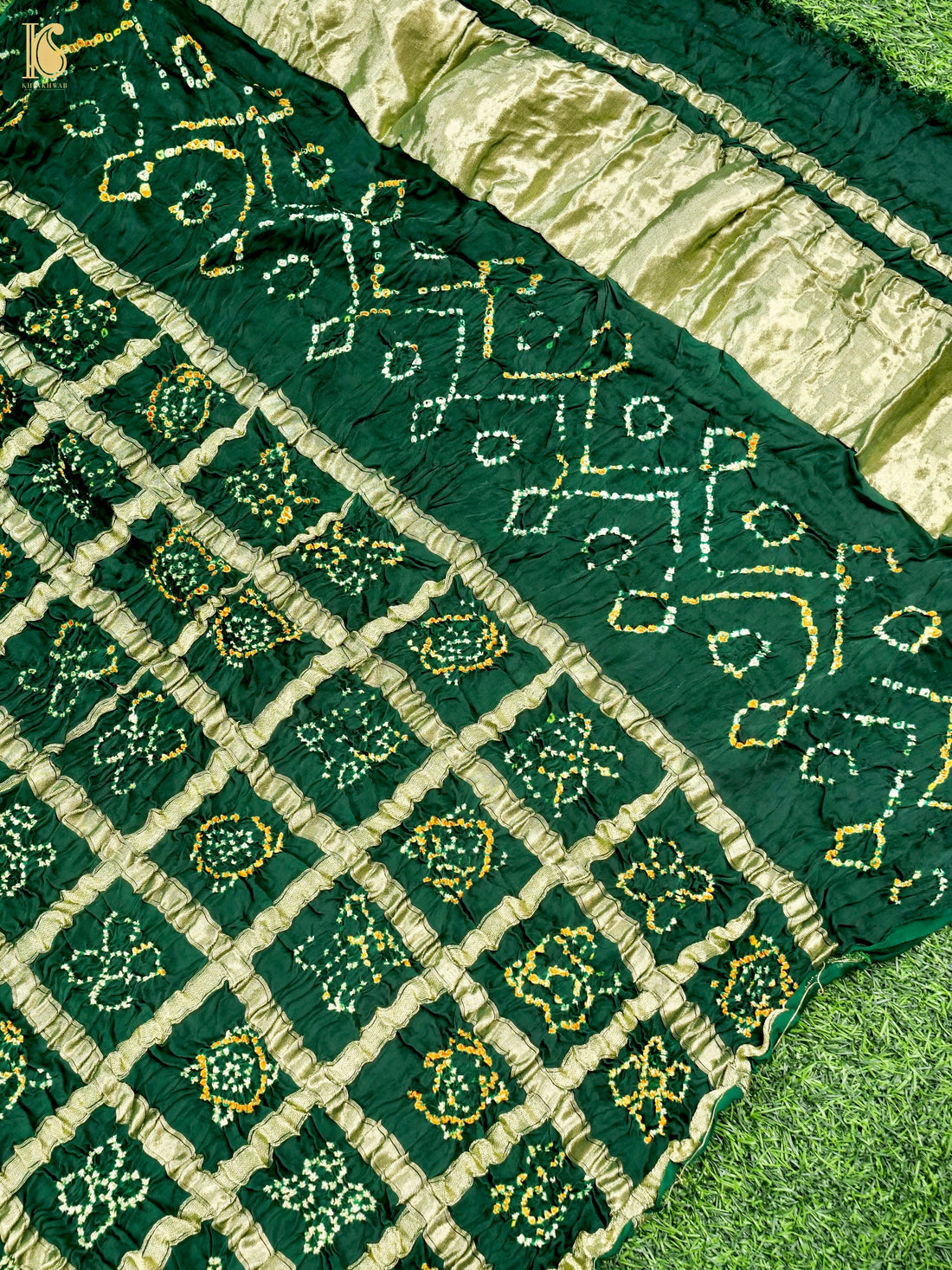 Hand Block Ajrakh  Modal Silk Gharchola Dupatta