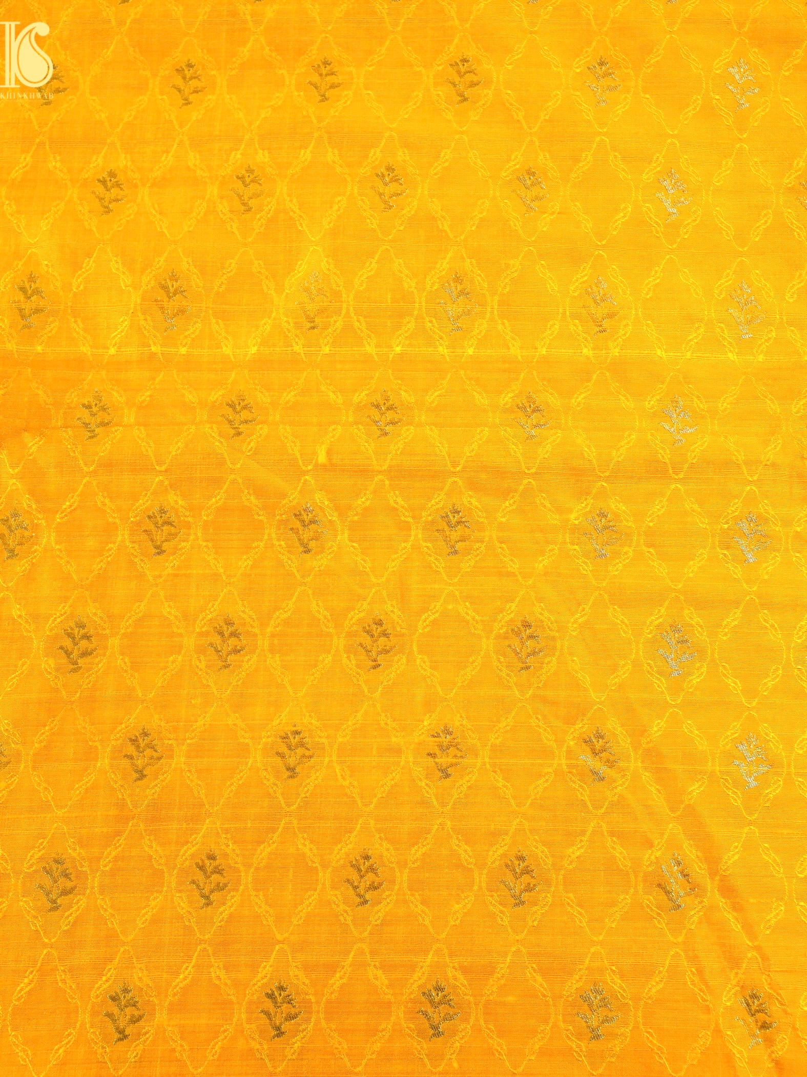 Handwoven Pure Tussar Silk Banarasi Fabric