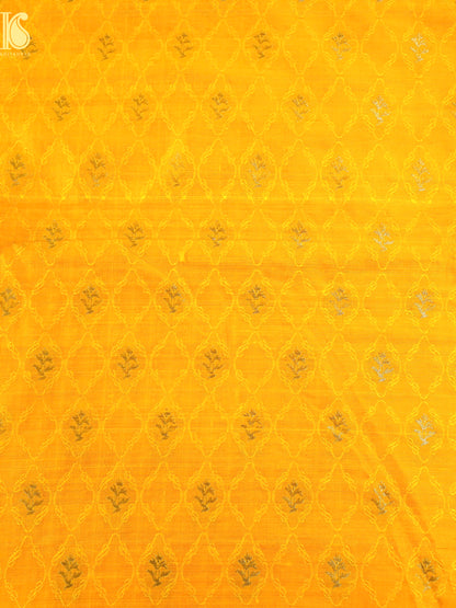 Handwoven Pure Tussar Silk Banarasi Fabric