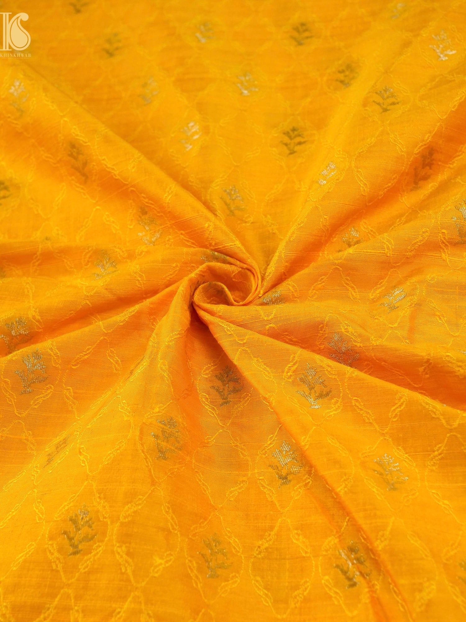 Handwoven Pure Tussar Silk Banarasi Fabric