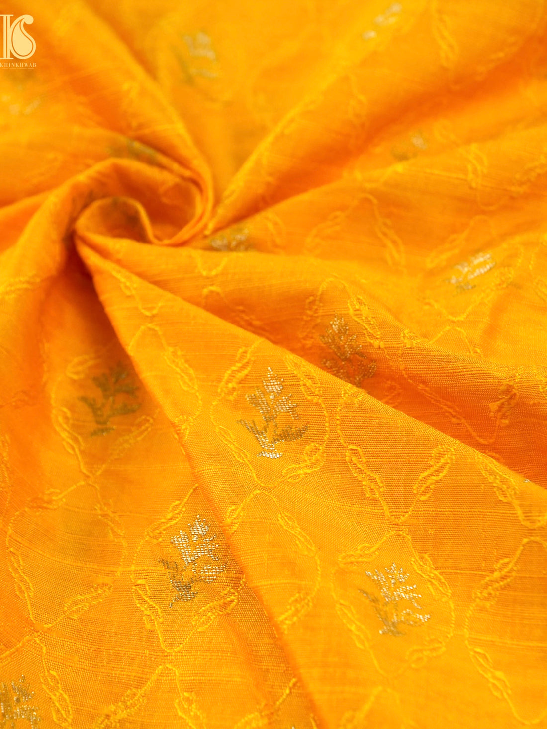 Handwoven Pure Tussar Silk Banarasi Fabric