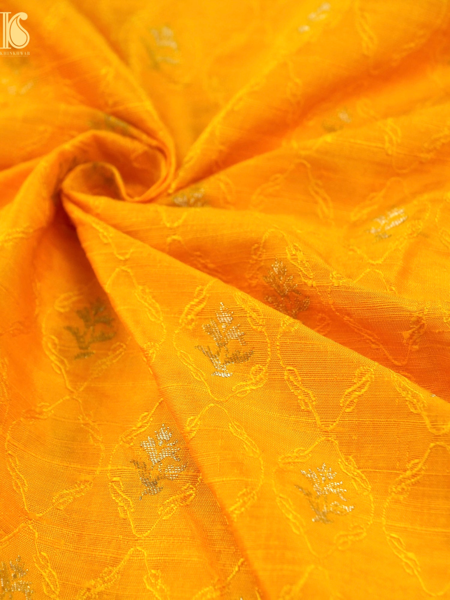 Handwoven Pure Tussar Silk Banarasi Fabric