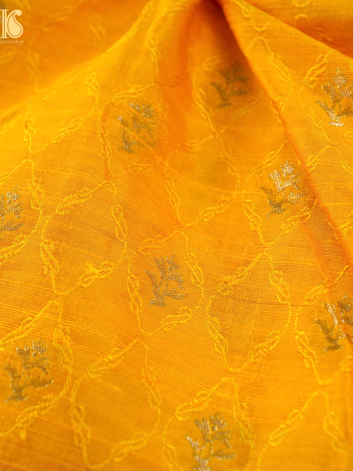 Handwoven Pure Tussar Silk Banarasi Fabric