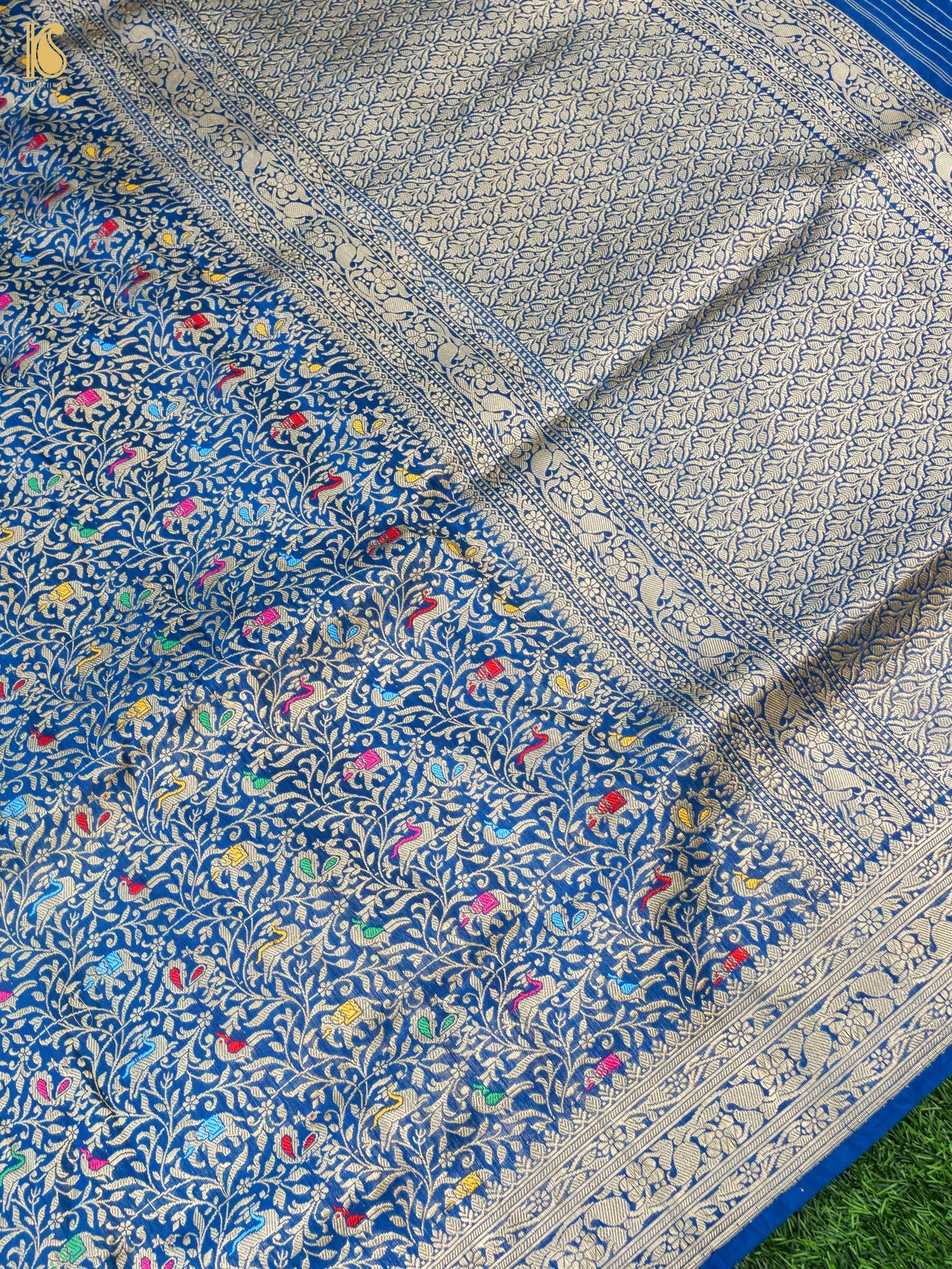 Handloom Banarasi Katan Shikargah Saree