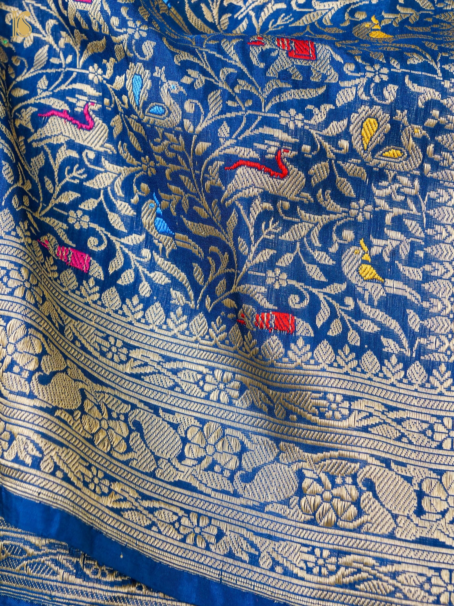 Handloom Banarasi Katan Shikargah Saree