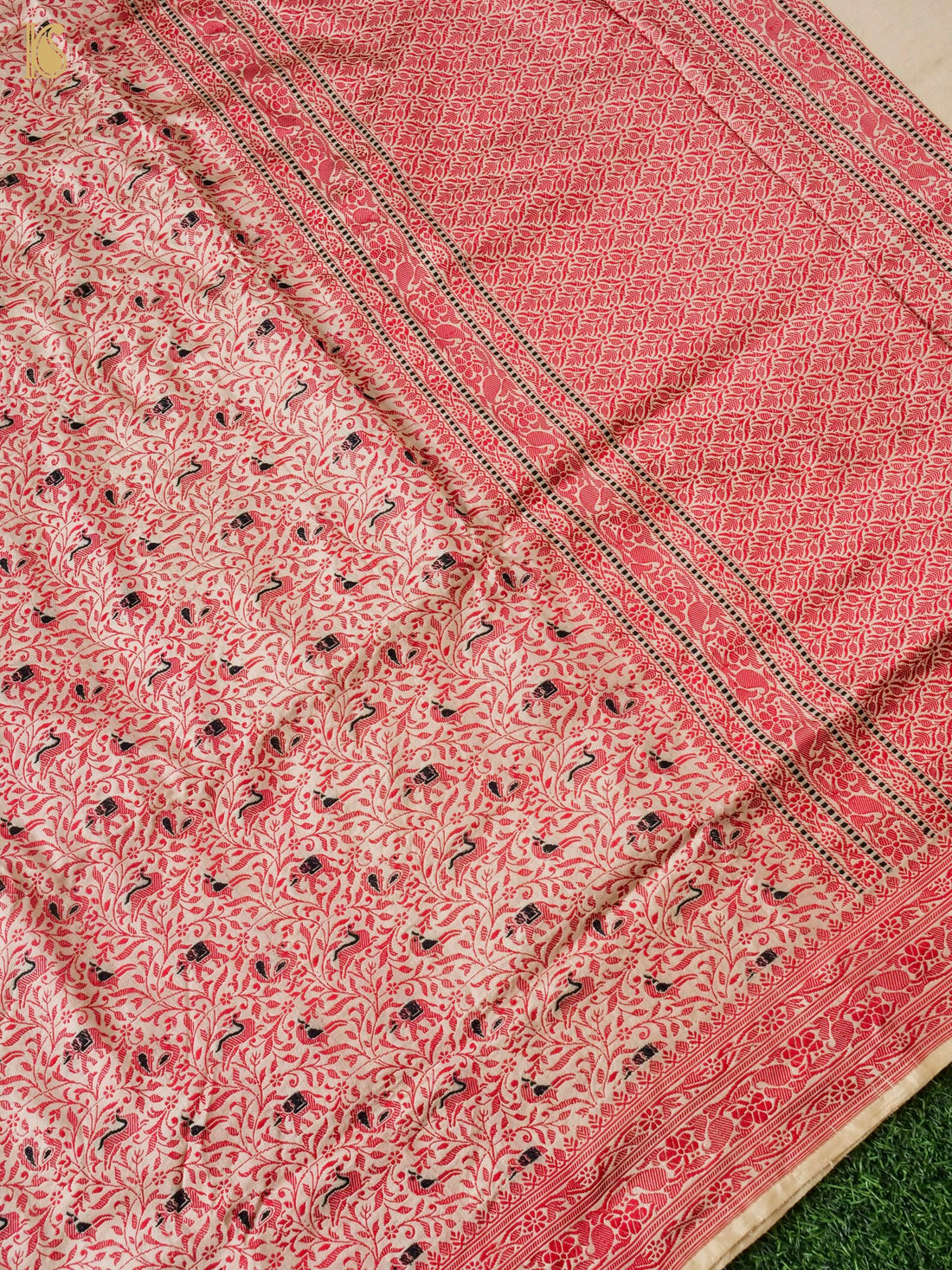 Handloom Banarasi Resham Shikargah Saree