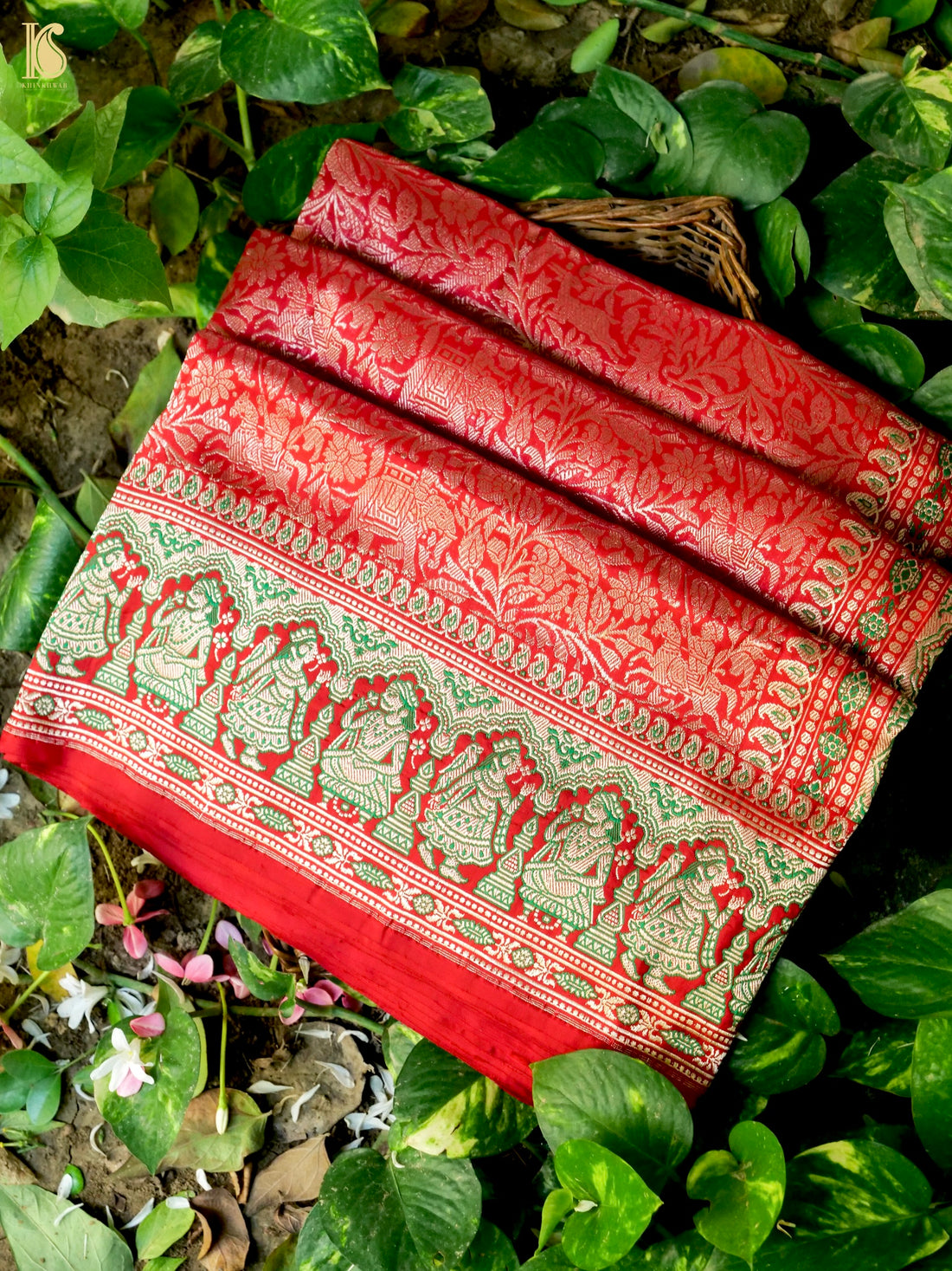 Handloom Baluchari Banarasi Katan Silk Shikargah Saree