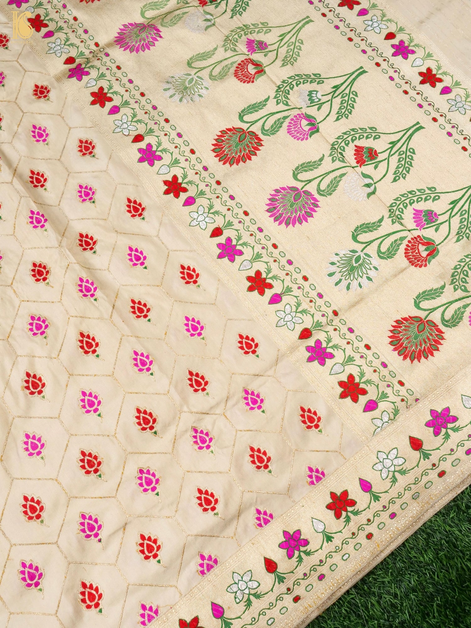 Banarasi Handloom Pure Katan Silk Kadwa Saree