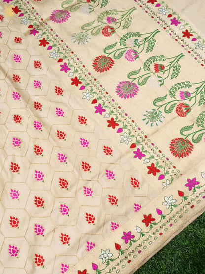 Banarasi Handloom Pure Katan Silk Kadwa Saree