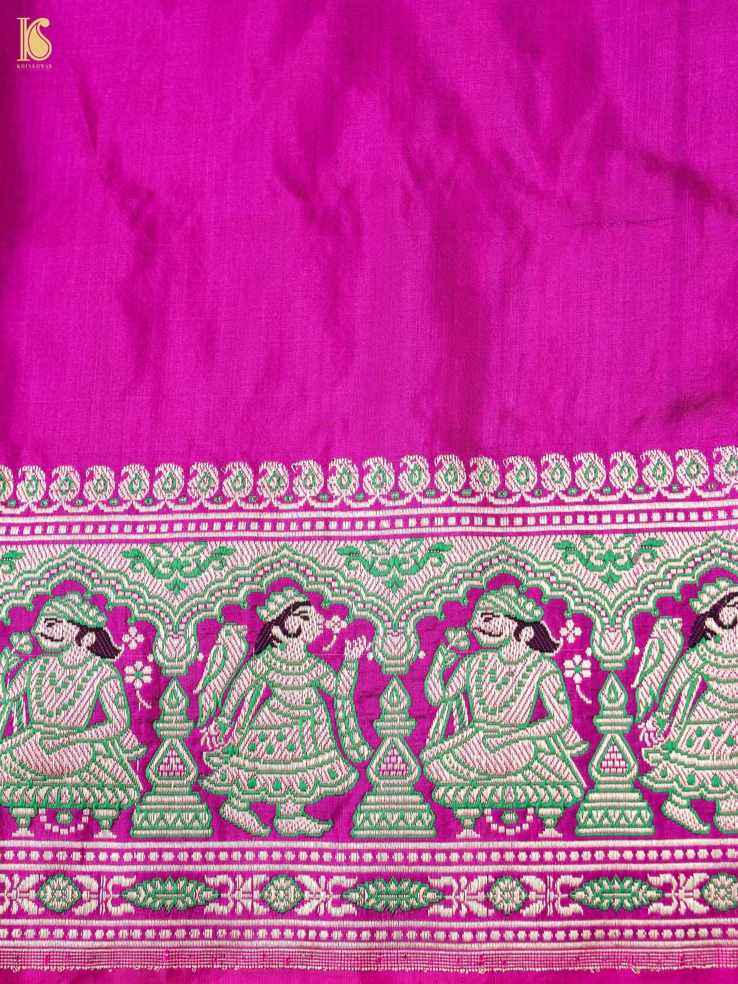 Handloom Baluchari Banarasi Katan Silk Shikargah Saree