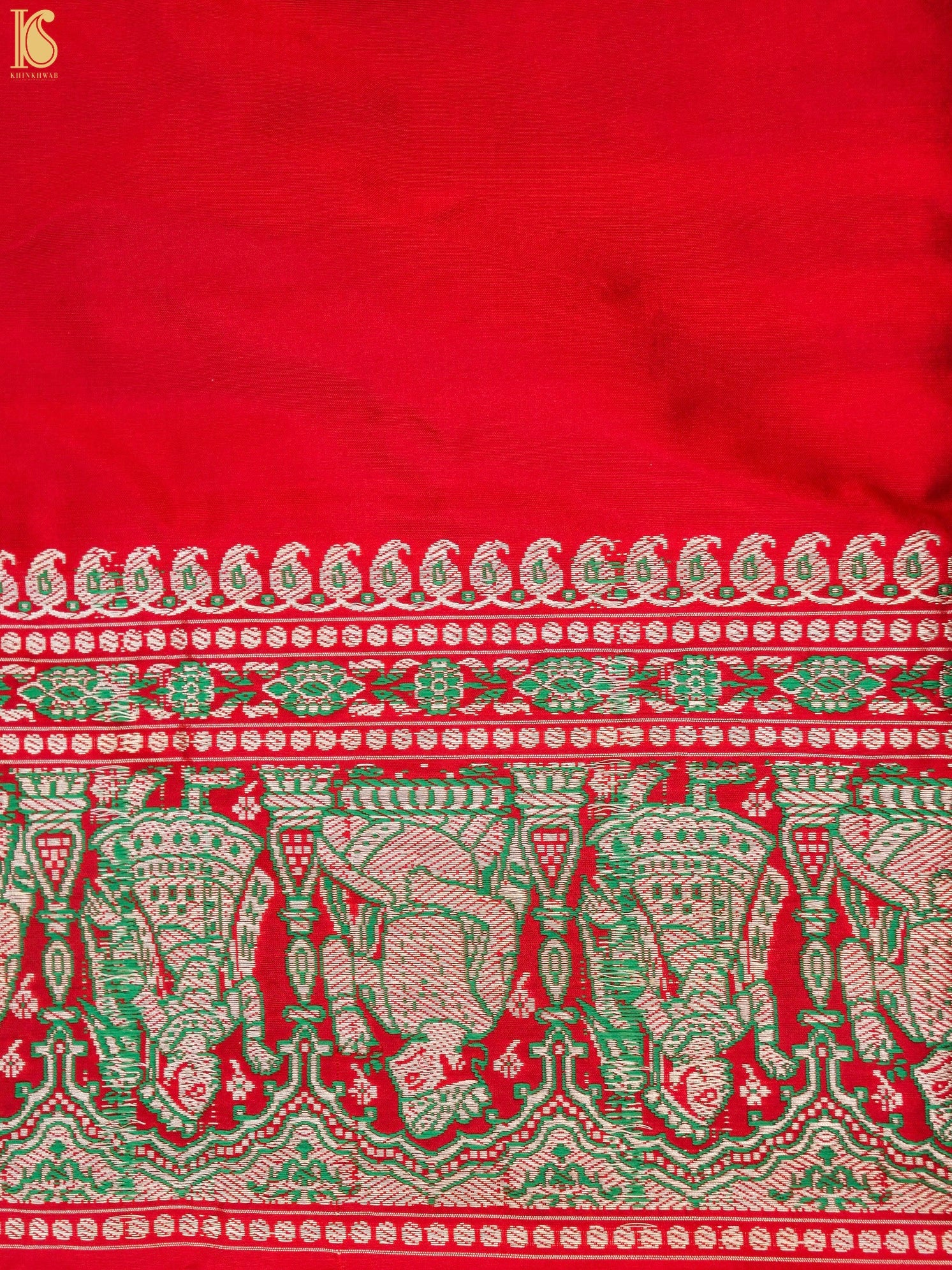 Handloom Baluchari Banarasi Katan Silk Shikargah Saree