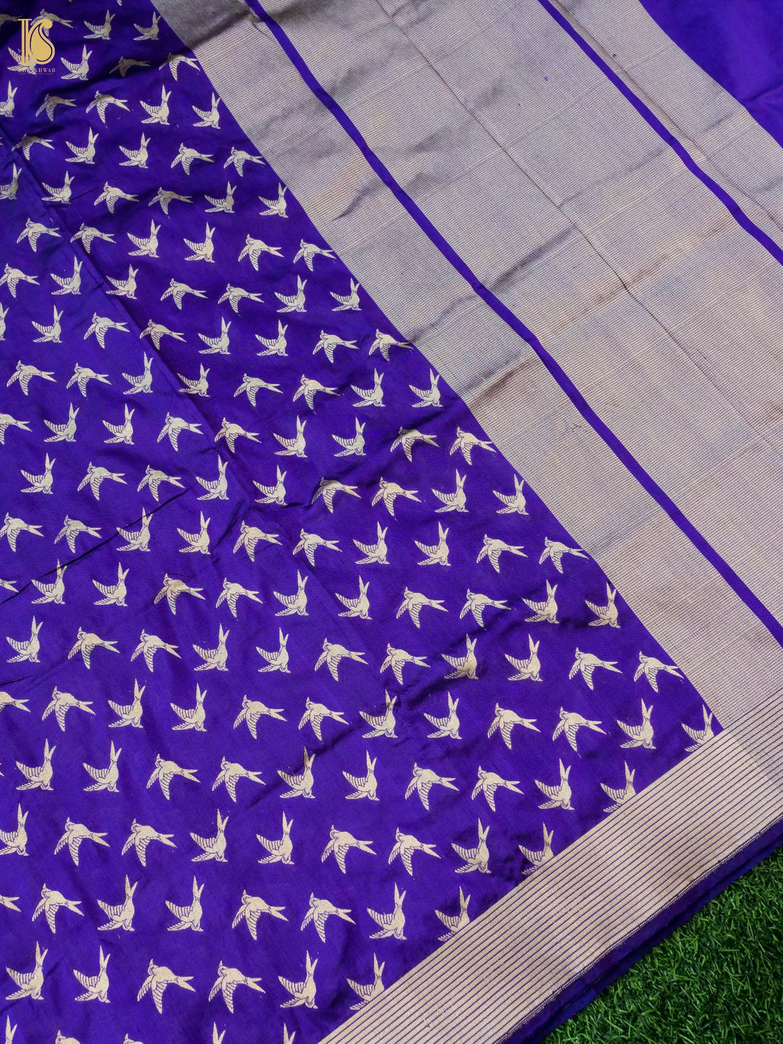 Handwoven Katan Silk Banarasi Chidiya Saree