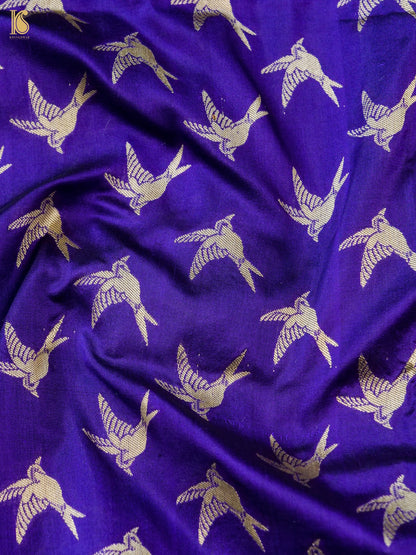 Handwoven Katan Silk Banarasi Chidiya Saree