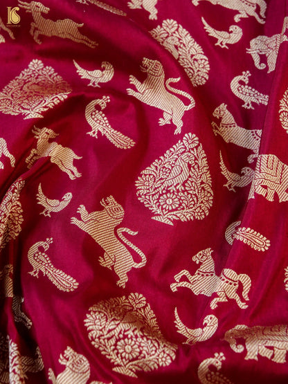 Handwoven Katan Silk Banarasi Shikargah Saree