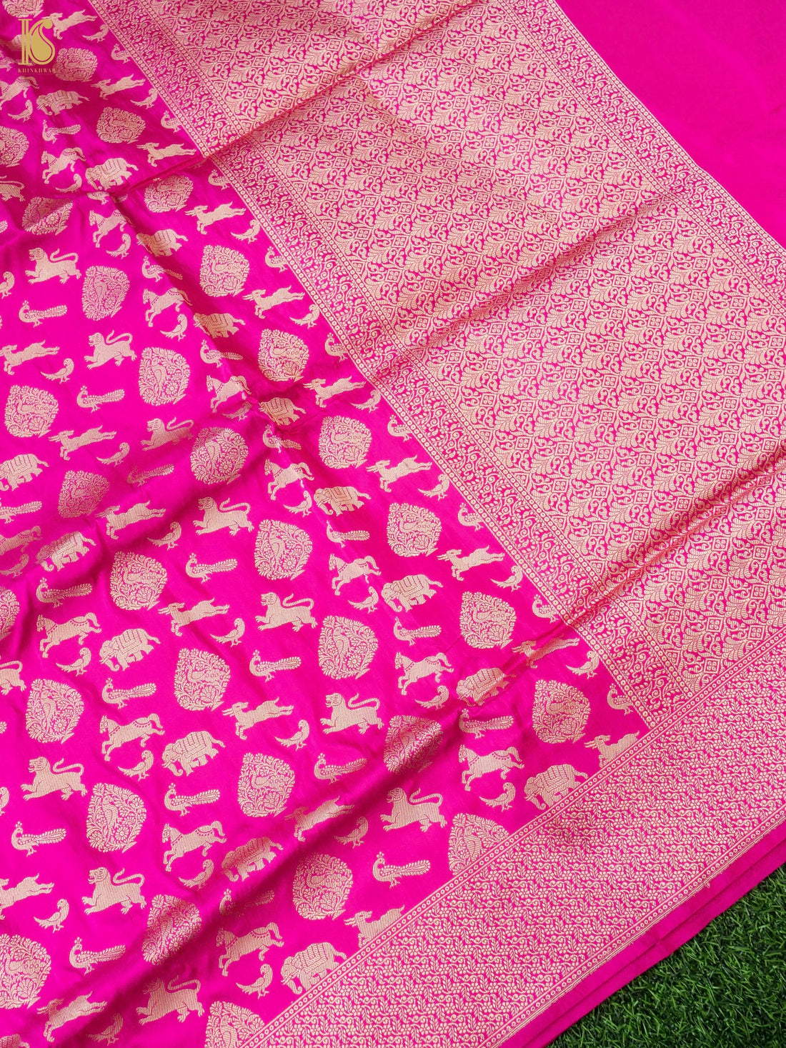 Handwoven Katan Silk Banarasi Shikargah Saree