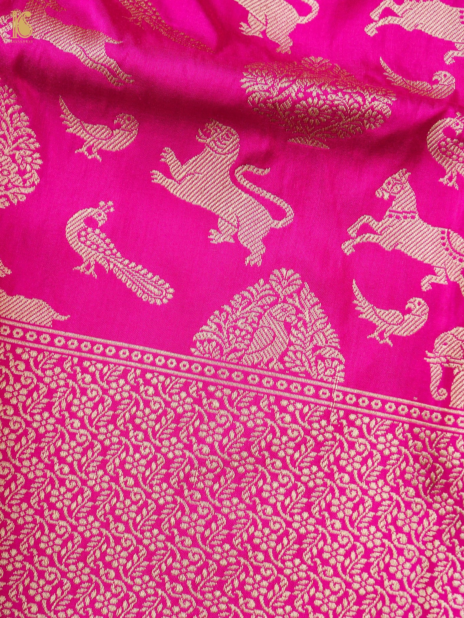 Handwoven Katan Silk Banarasi Shikargah Saree