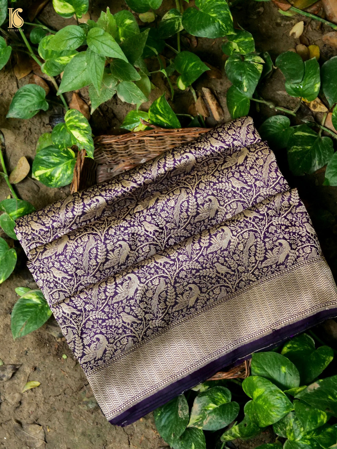 Handwoven Katan Silk Banarasi Shikargah Saree