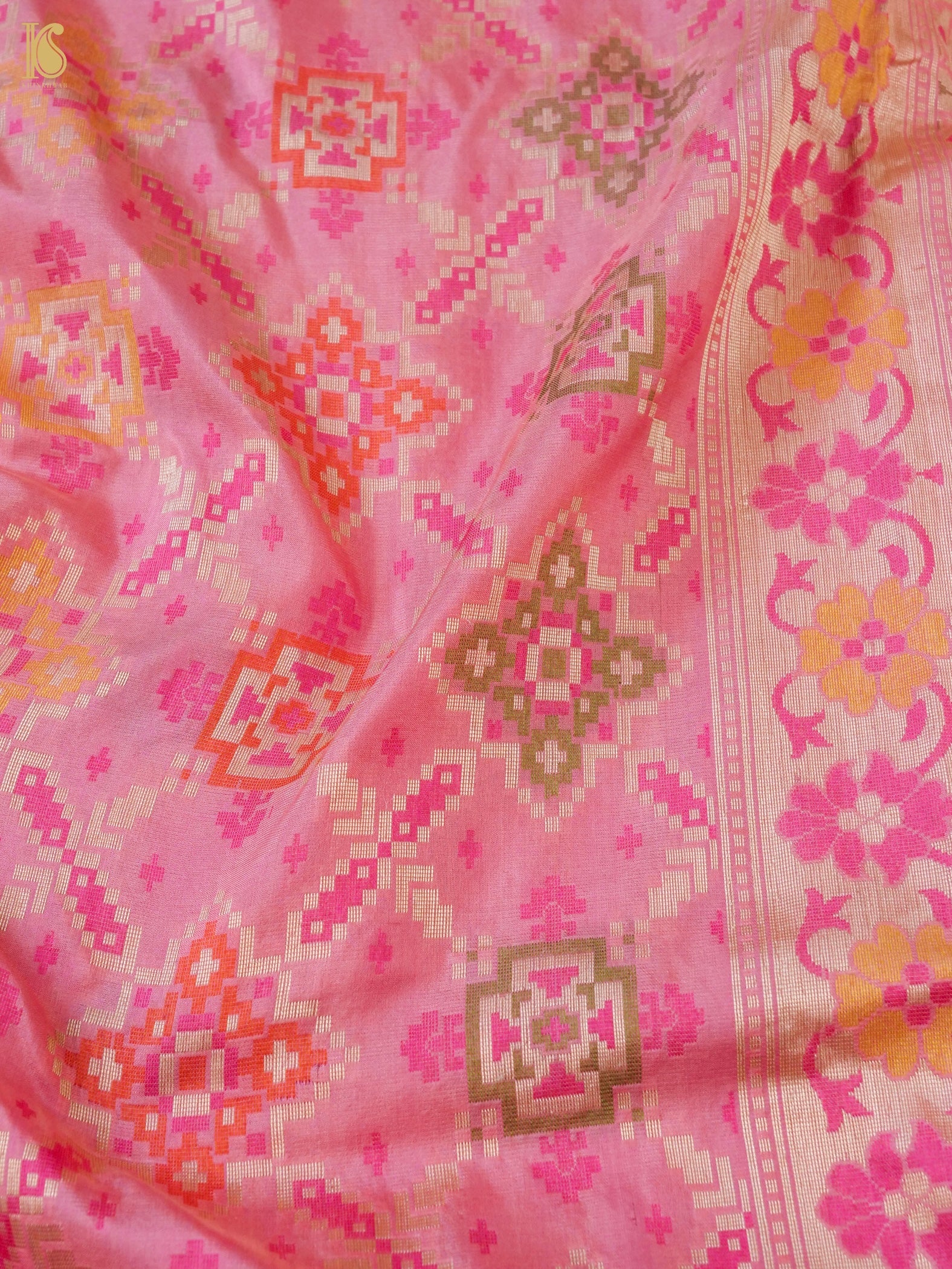 Handwoven Banarasi Katan Silk Patola Saree