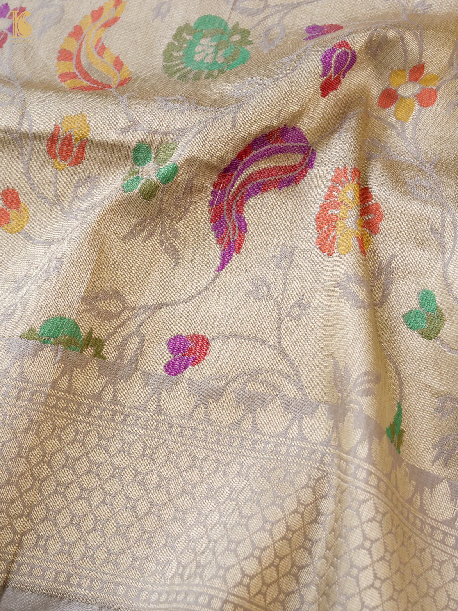 Handloom Banarasi Silk Kinkhab Saree