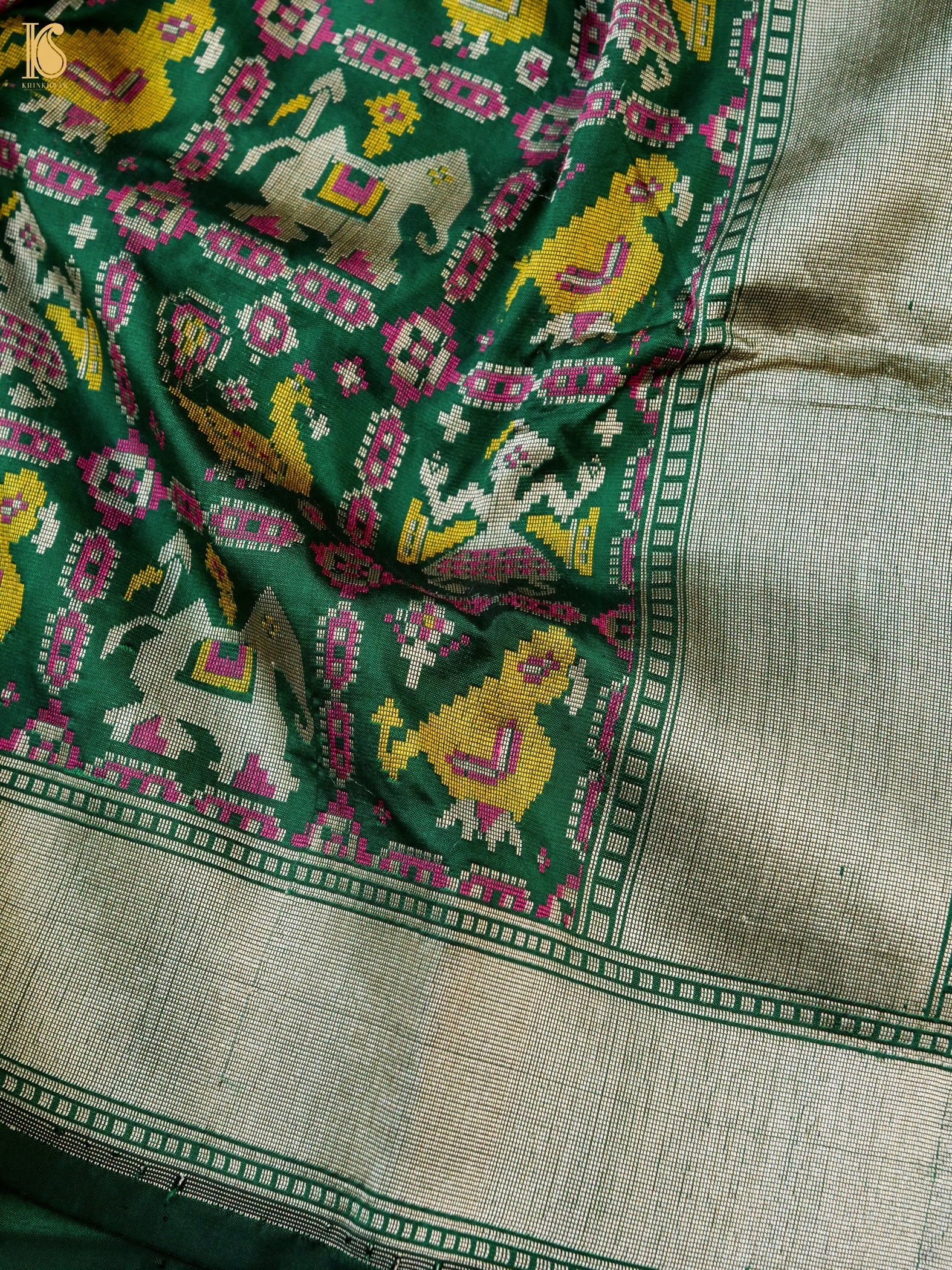 Handwoven Banarasi Katan Silk Patola Saree