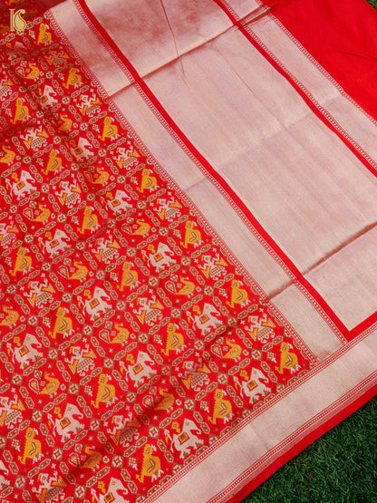 Handwoven Banarasi Katan Silk Patola Saree