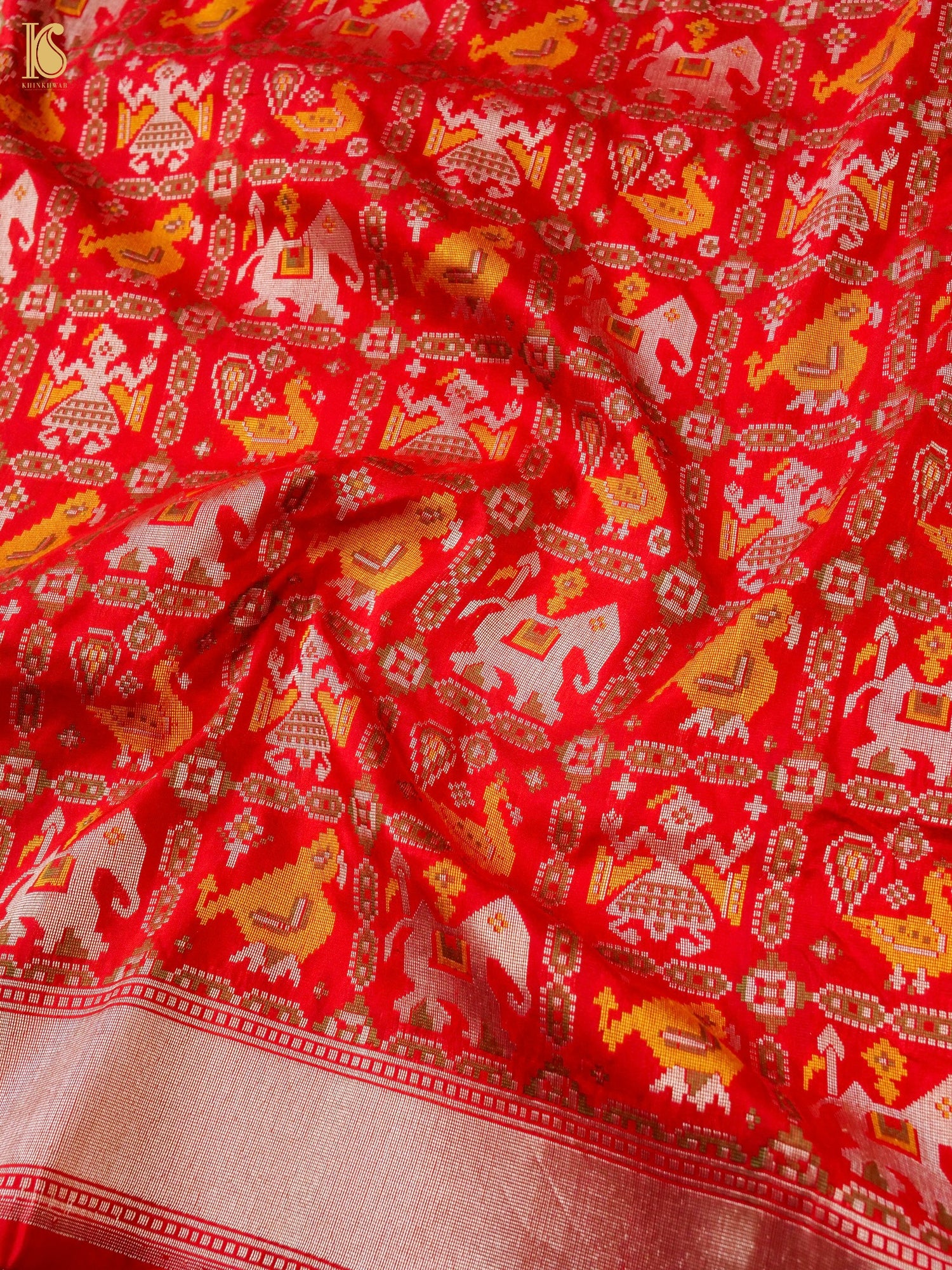 Handwoven Banarasi Katan Silk Patola Saree