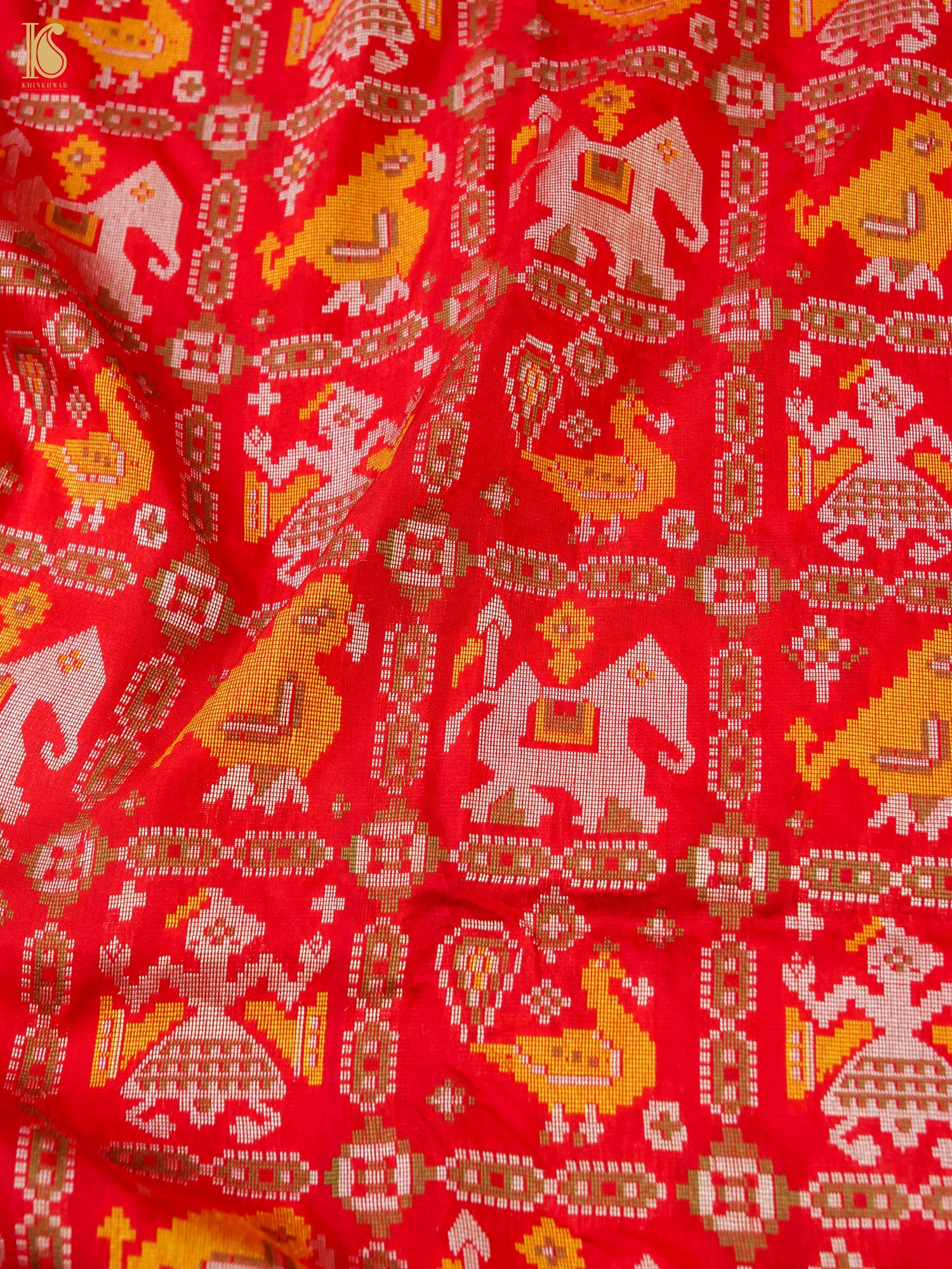 Handwoven Banarasi Katan Silk Patola Saree