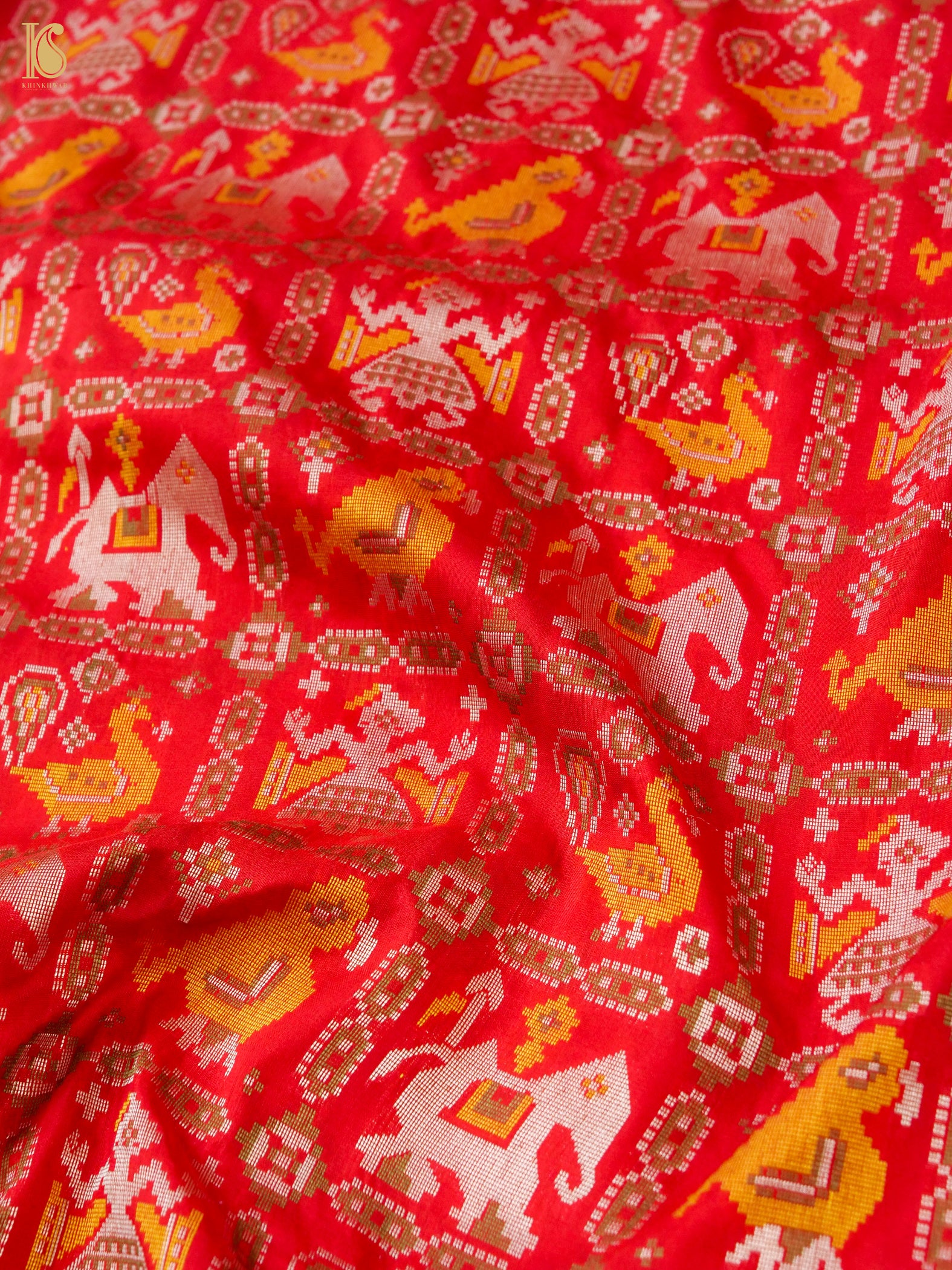 Handwoven Banarasi Katan Silk Patola Saree