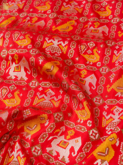 Handwoven Banarasi Katan Silk Patola Saree