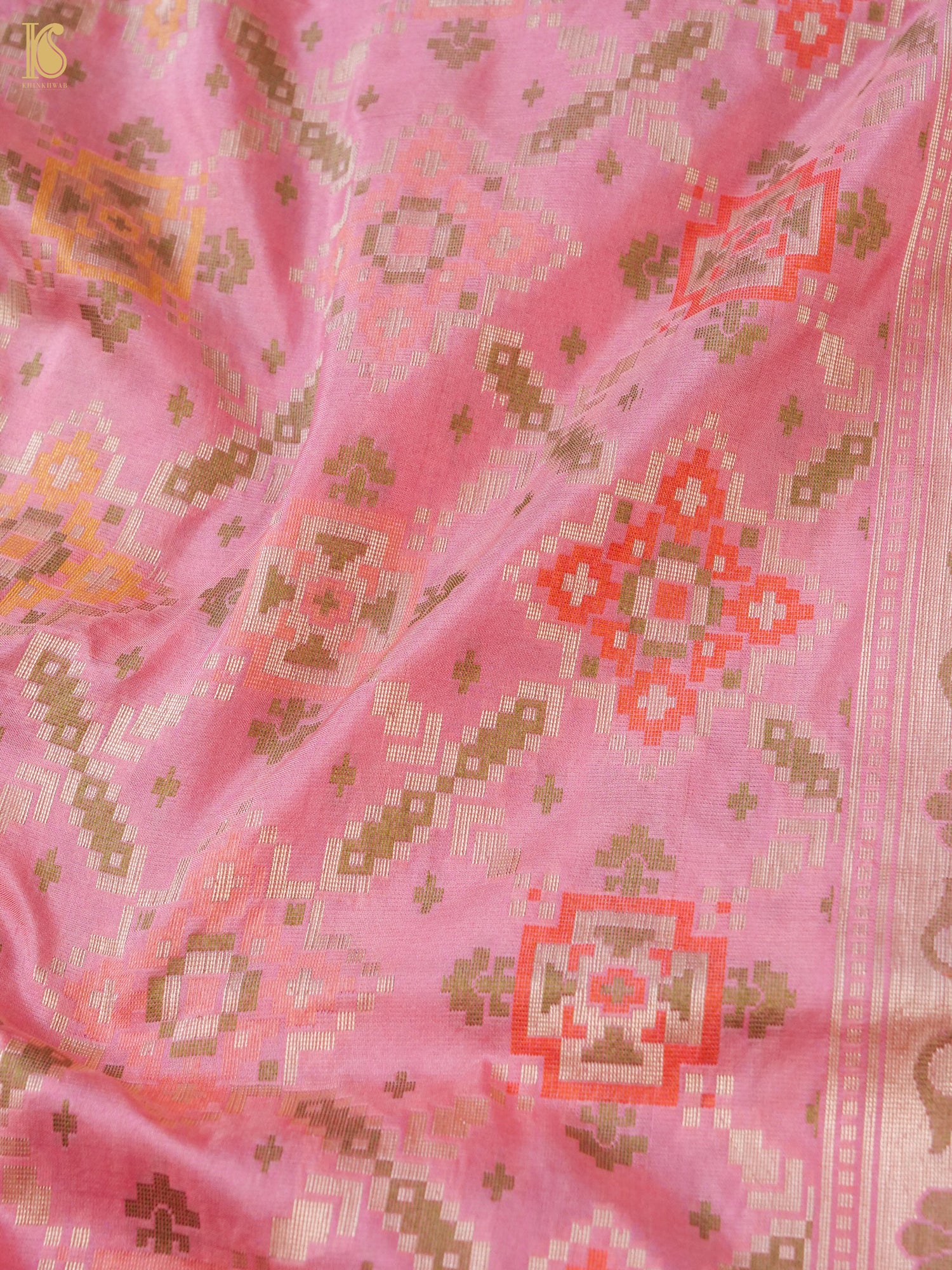 Handwoven Banarasi Katan Silk Patola Saree