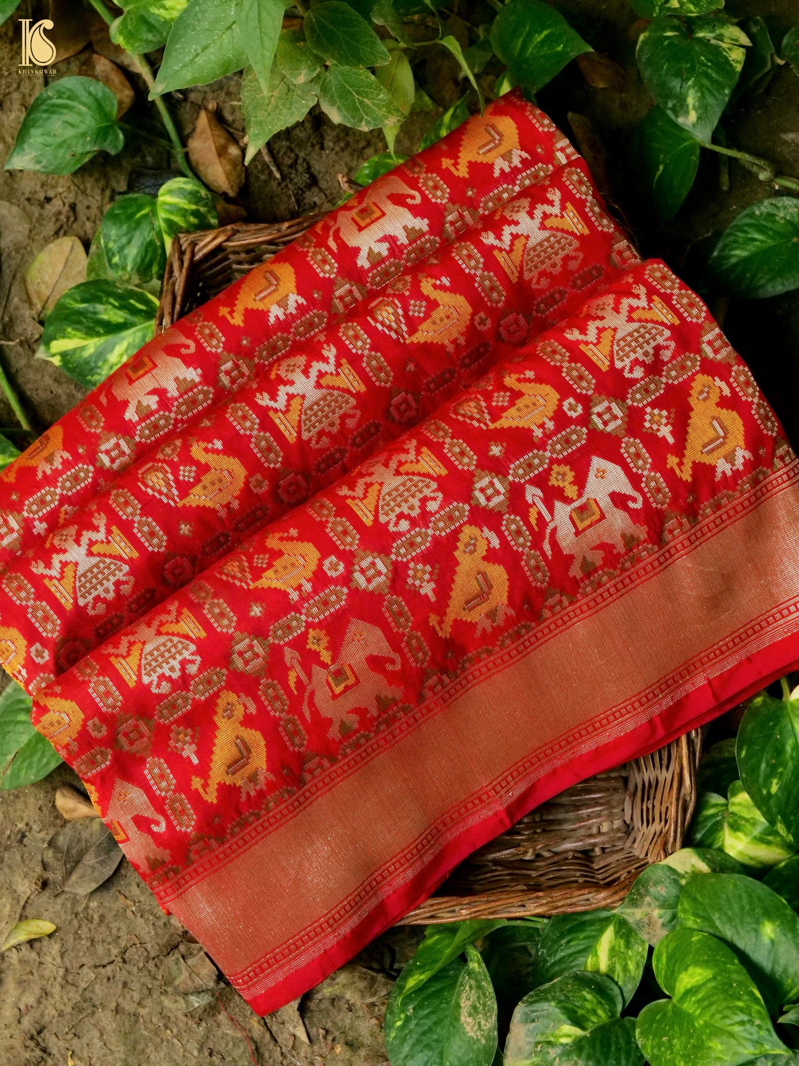 Handwoven Banarasi Katan Silk Patola Saree