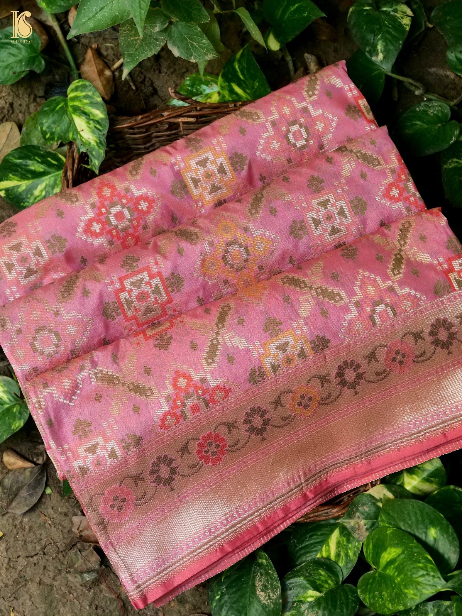 Handwoven Banarasi Katan Silk Patola Saree