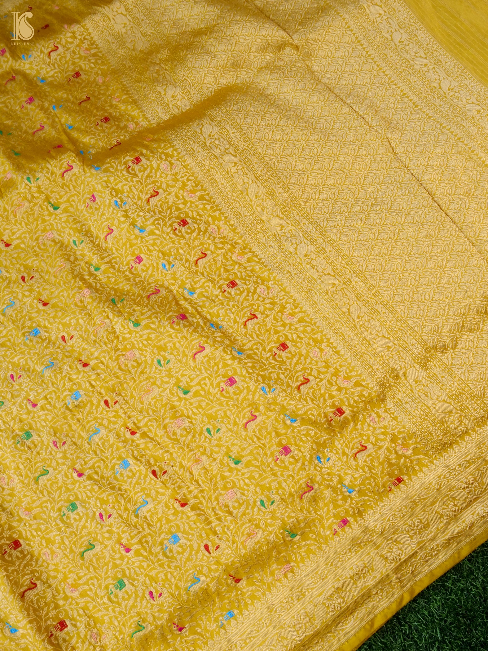 Handloom Banarasi Katan Shikargah Saree