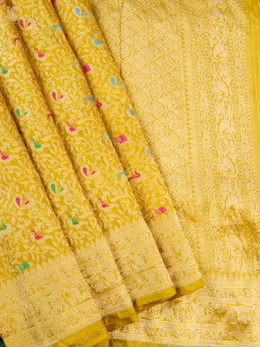 Handloom Banarasi Katan Shikargah Saree