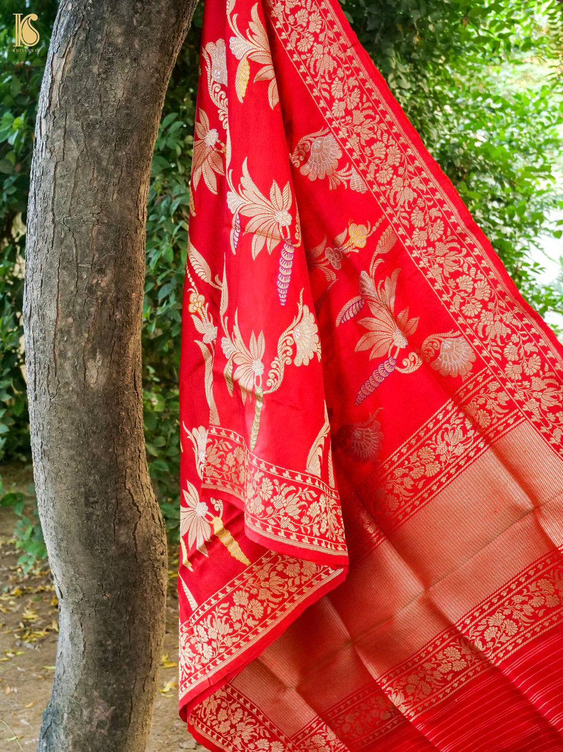 Handwoven Banarasi Katan Silk Kadwa Dupatta