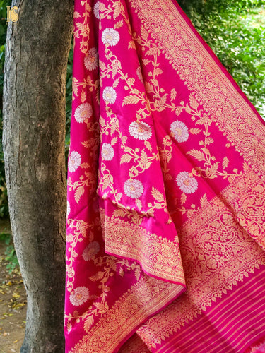 Handwoven Banarasi Katan Silk Kadwa Dupatta