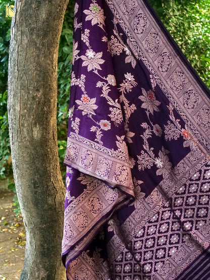 Handwoven Banarasi Katan Silk Kadwa Dupatta