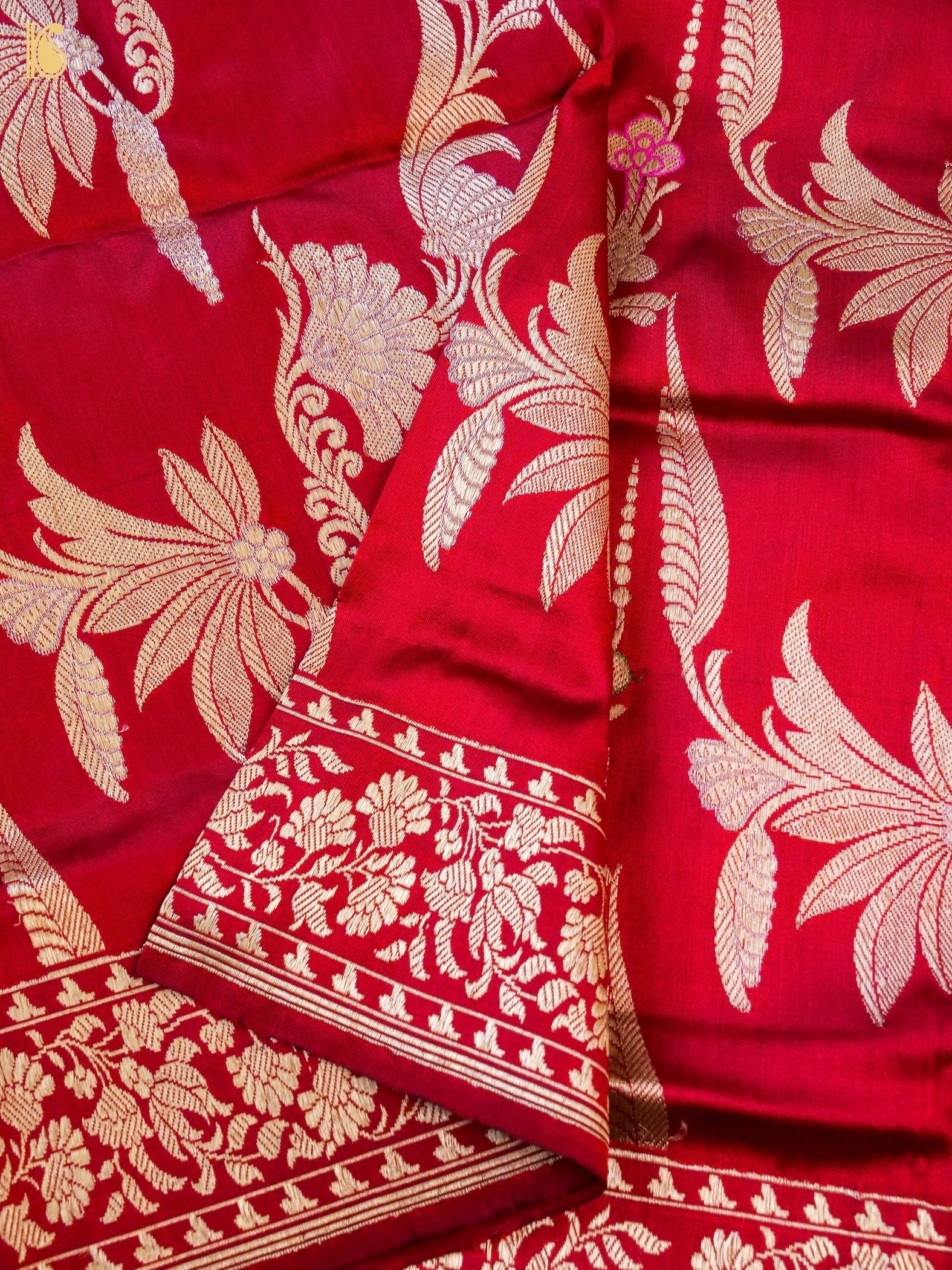 Handwoven Banarasi Katan Silk Kadwa Dupatta